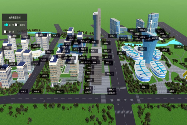 樓宇自控係統BIM可視平台運行主狀態的實時顯示！